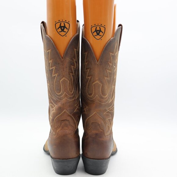 Ariat Heritage R Toe Western Boots Women's Size 8.5 C Brown Leather Cowboy - Picture 5 of 9